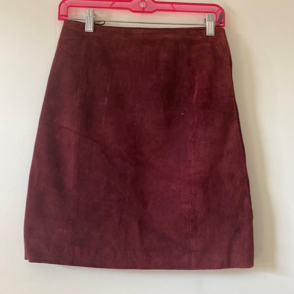 Vintage genuine mulberry suede skirt